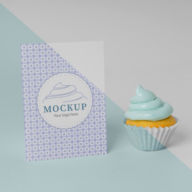 PSD delizioso mockup di cupcake