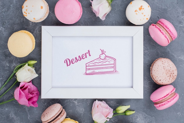 Delicious dessert concept mock-up