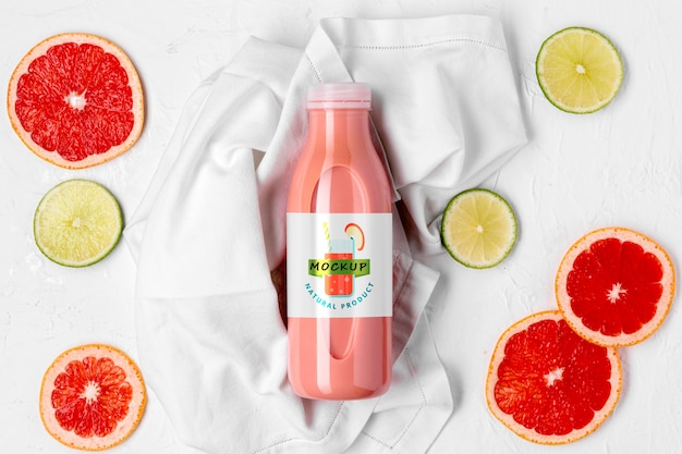 PSD delicious detox juice concept mock-up