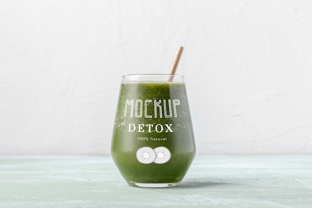 Delicious detox juice concept mock-up