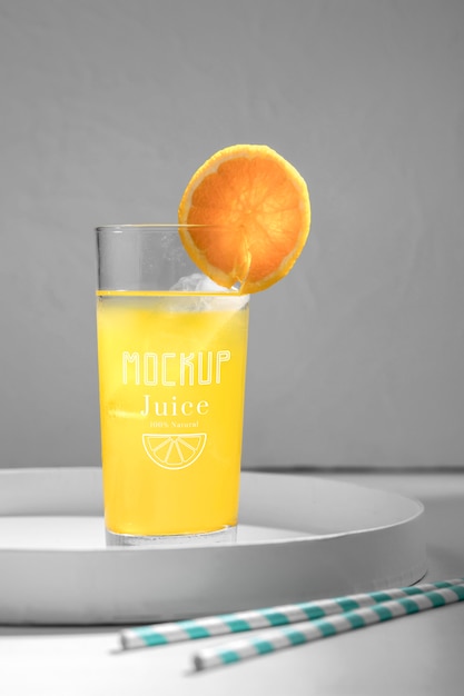 Delicious detox juice concept mock-up