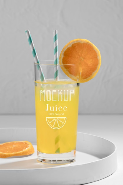 Delicious detox juice concept mock-up