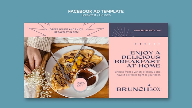 PSD delicious doughnut shop facebook template