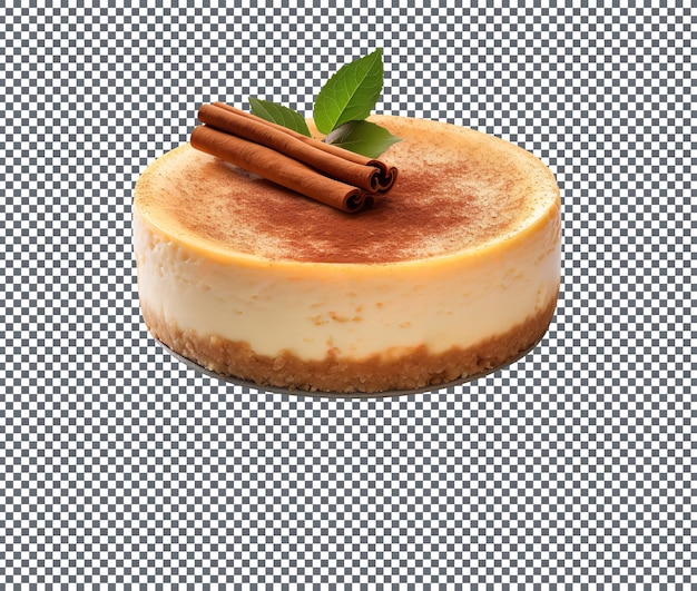 PSD delicious eggnog cheesecake isolated on transparent background