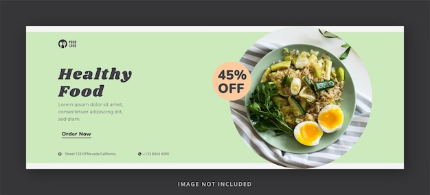 PSD delicious food facebook cover page and web banner design template premium psd premium psd