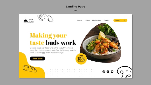 Delicious food landing page