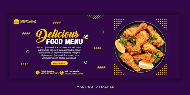 Delicious food menu social media post template
