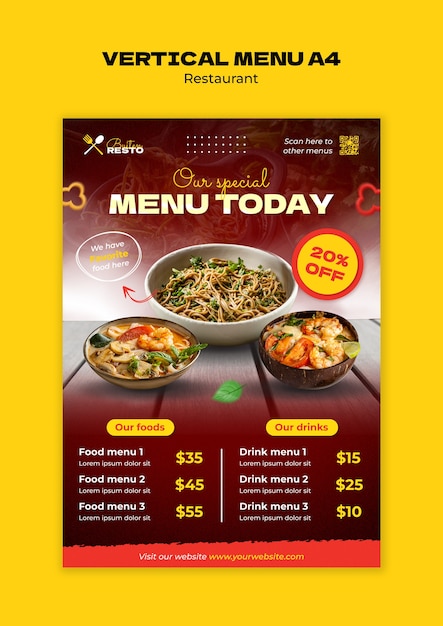 delicious food restaurant template