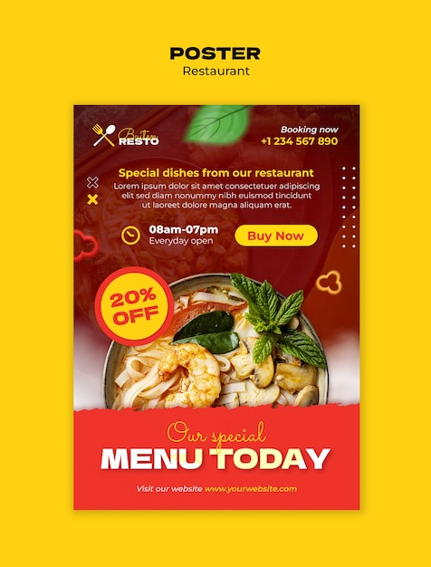 delicious food restaurant template