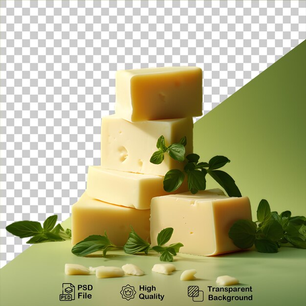 Delicious fresh cheese isolated on transparent background include png file
