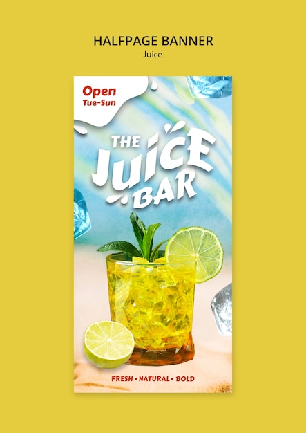 Delicious fresh juice template