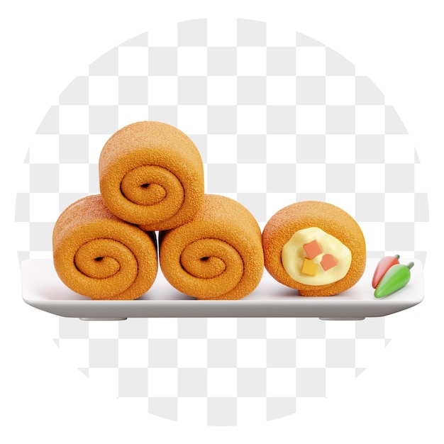 delicious fried buns with creamy filling