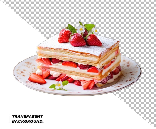 PSD Вкусный фруктовый торт на прозрачном фоне