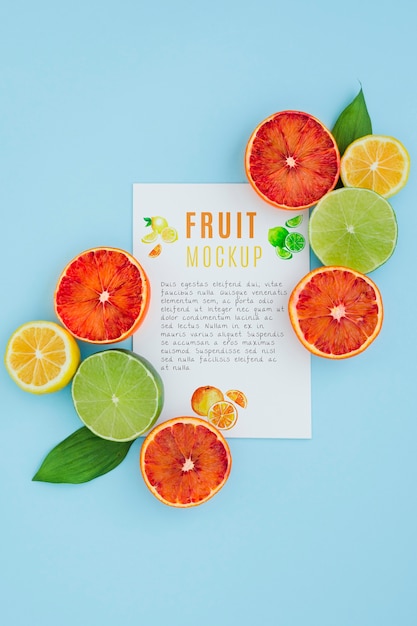 PSD mock-up di concetto di frutta deliziosa