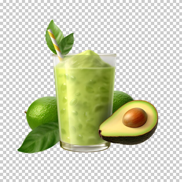 PSD delicious green smoothie on transparent background