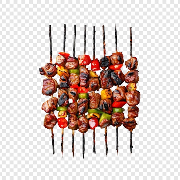 Delicious Grilled Beef Kebabs with Peppers and Onions Skewers