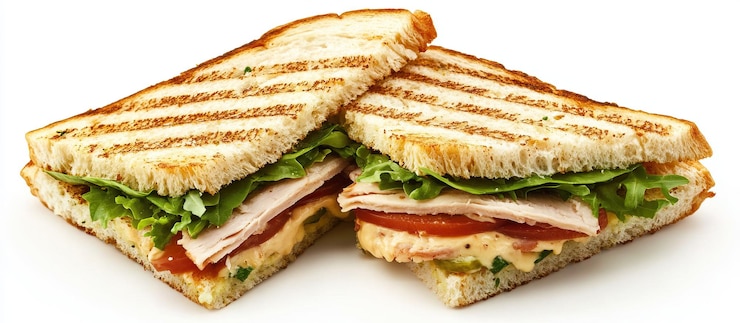 PSD delicious grilled turkey sandwich
