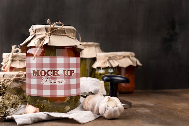 PSD delicious homemade preserves concept mock-up