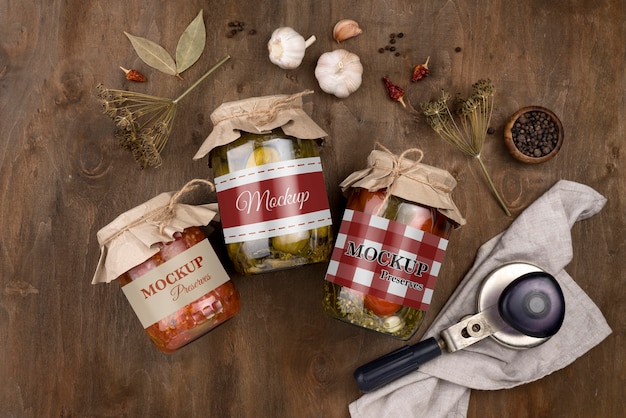 PSD delicious homemade preserves concept mock-up