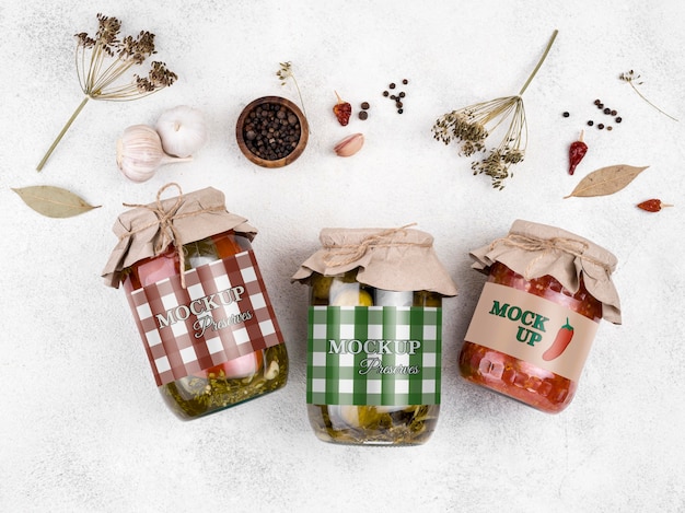 PSD delicious homemade preserves concept mock-up