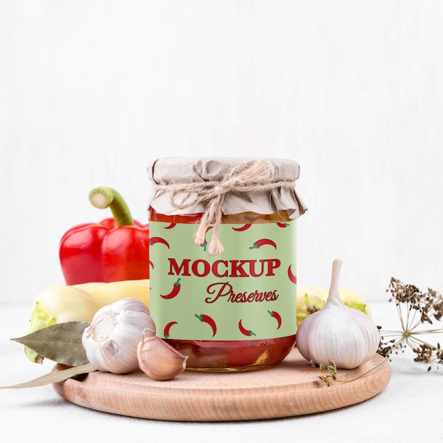 PSD delicious homemade preserves concept mock-up