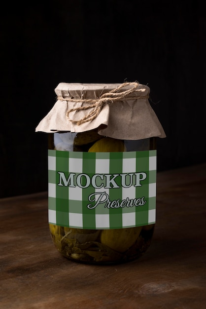 PSD delicious homemade preserves concept mock-up