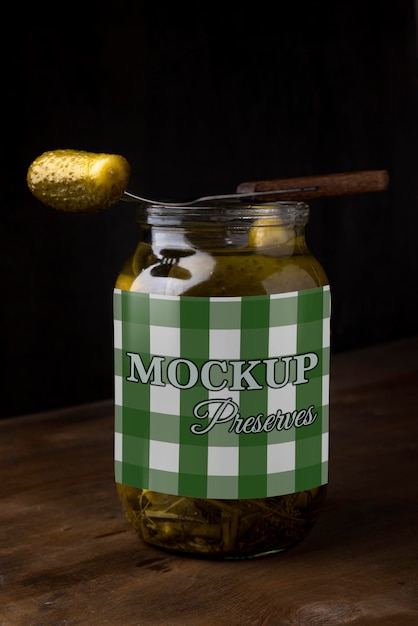 Макет концепции вкусных домашних консервов