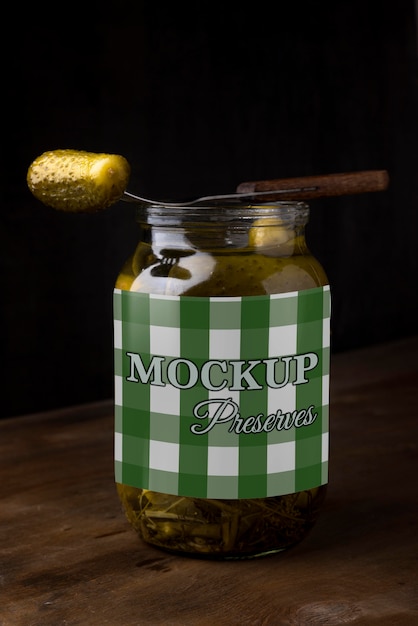 Delicious homemade preserves concept mock-up