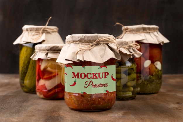 delicious homemade preserves concept mock-up