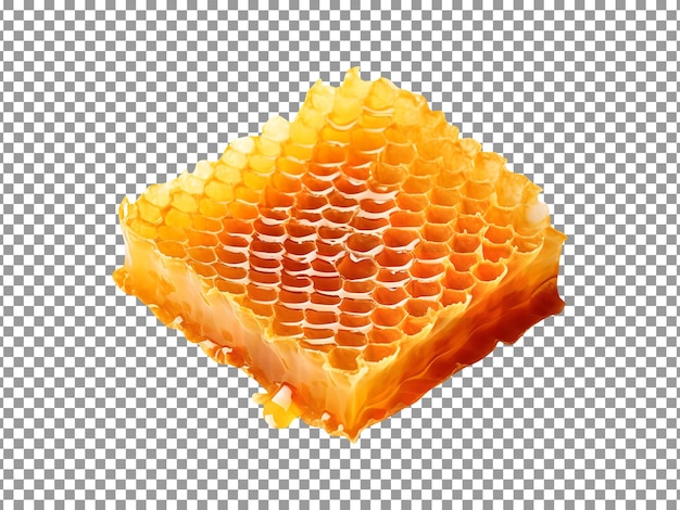 PSD delicious honey combs isolated on transparent background