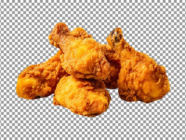 Delicious honey mustard fried chicken isolated on transparent background