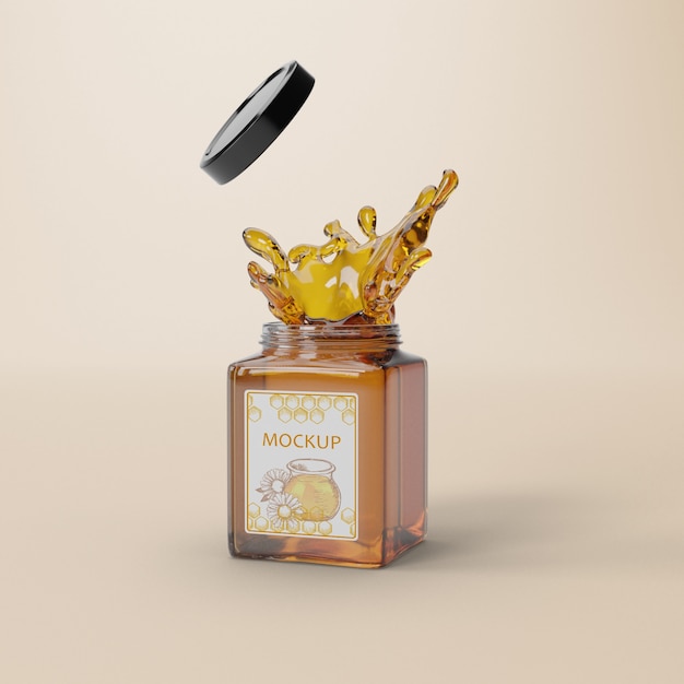 PSD delicious honey product mock-up