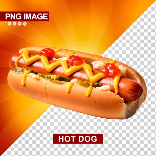 A delicious hotdog with ketchup and mustard