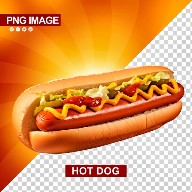 A delicious hotdog with ketchup and mustard