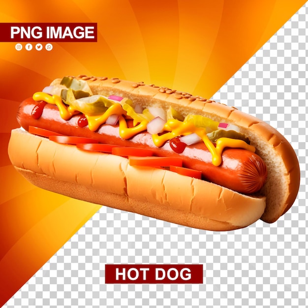 A delicious hotdog with ketchup and mustard