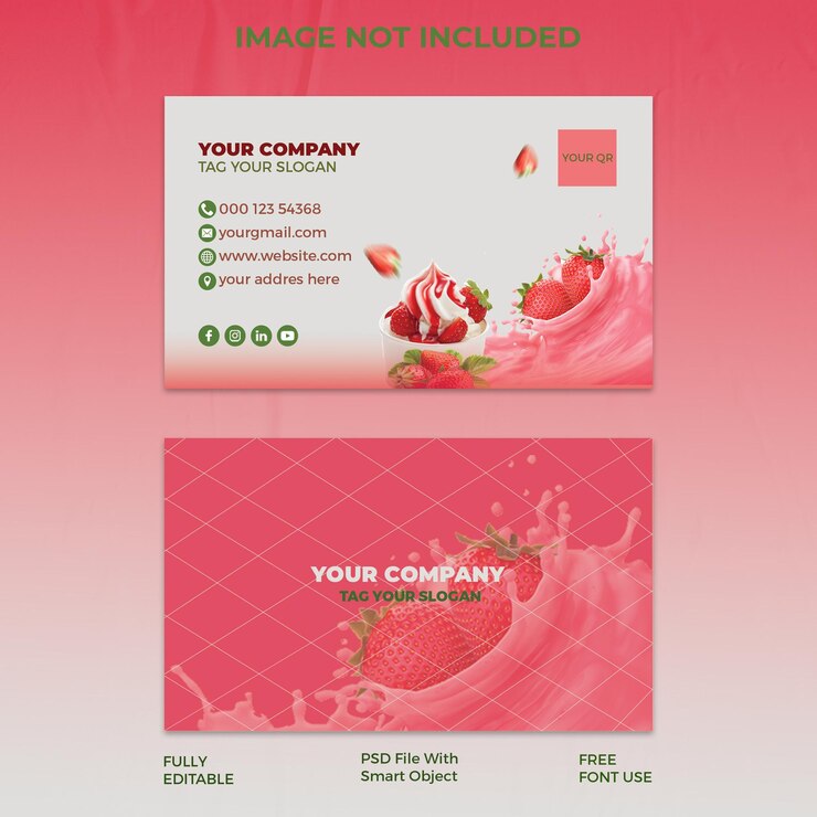 PSD delicious ice cream business card template