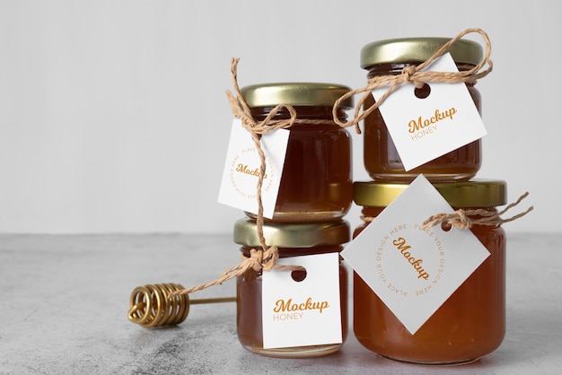 Delicious jam jar label mockup