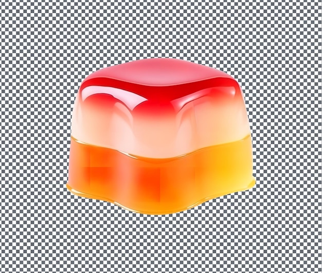 Deliziosa gelatina isolata su uno sfondo trasparente