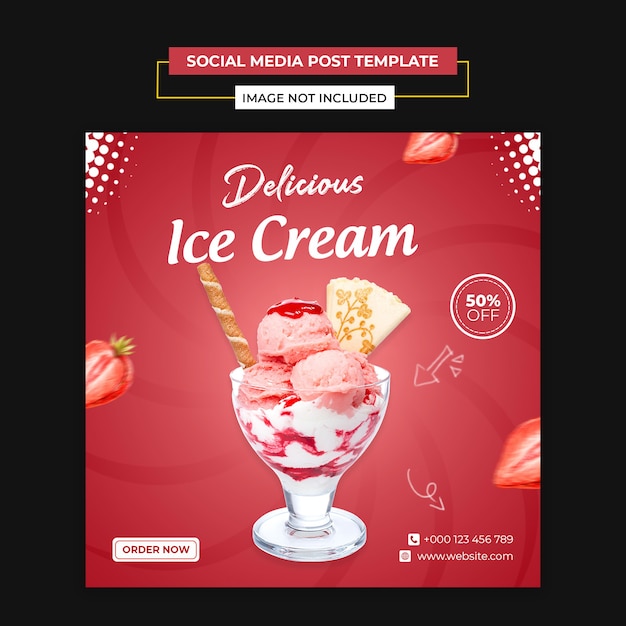 PSD delicious juice social media and instagram post template