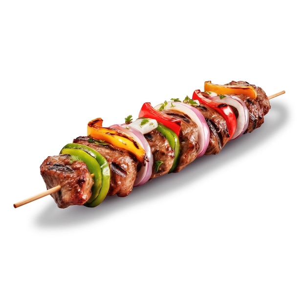 PSD delicious kebab isolated on white