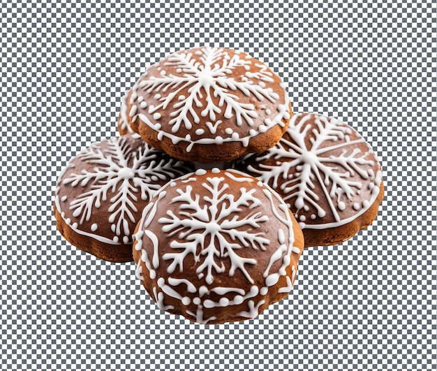 PSD delicious lebkuchen german spiced cookies isolated on transparent background