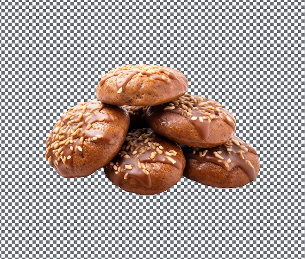 PSD delicious lebkuchen german spiced cookies isolated on transparent background