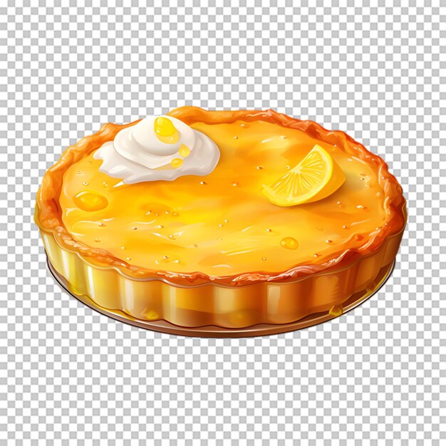 PSD delicious lemon cake isolated on transparent background