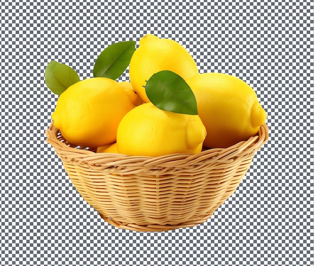 Delicious lemon isolated on transparent background