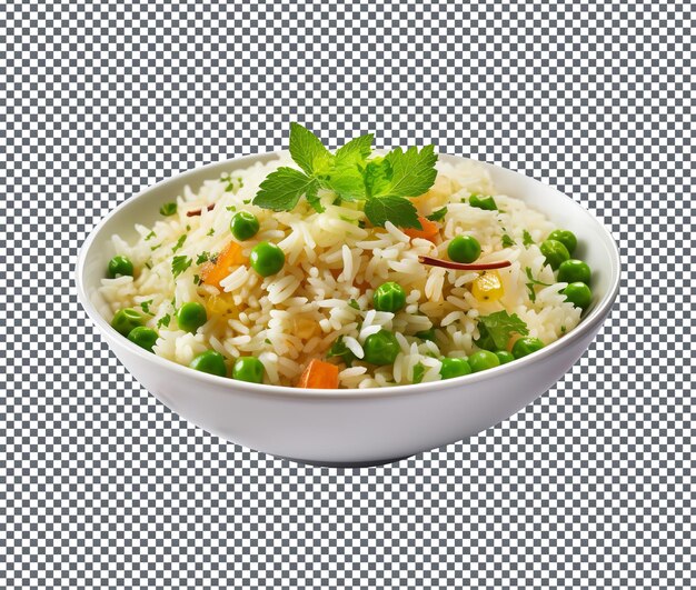 PSD delicious matar pulao isolated on transparent background