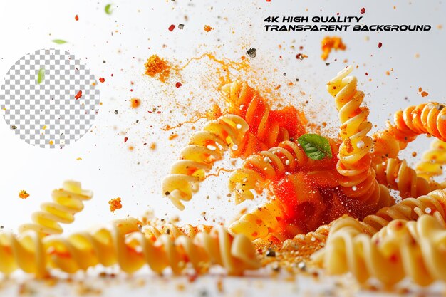 Delicious modern cuisine on transparent background