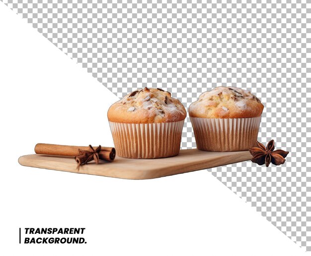 PSD delicious muffins transparent background