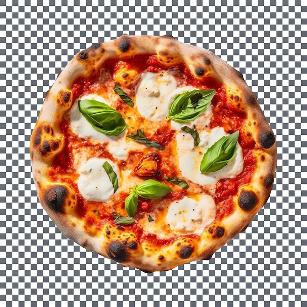 PSD delicious neapolitan pizza isolated on transparent background