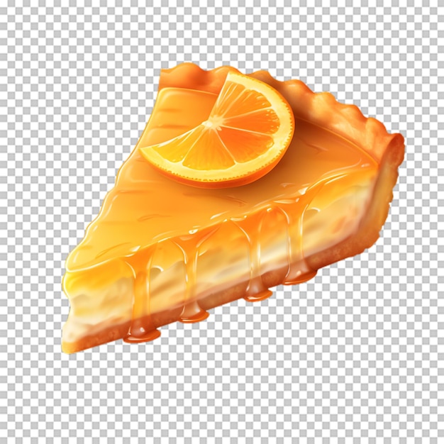 PSD 透明な背景に隔離された美味しいオレンジケーキ