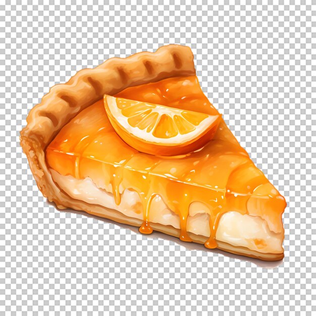 PSD 透明な背景に隔離された美味しいオレンジケーキ
